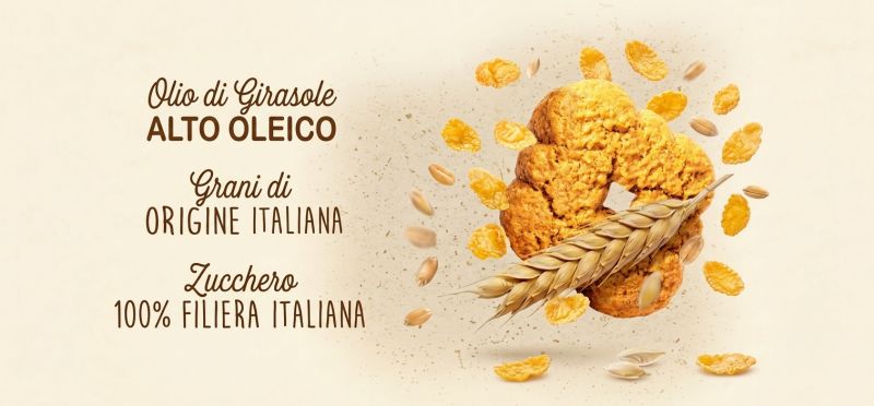 Rombi con farina e fiocchi di mais