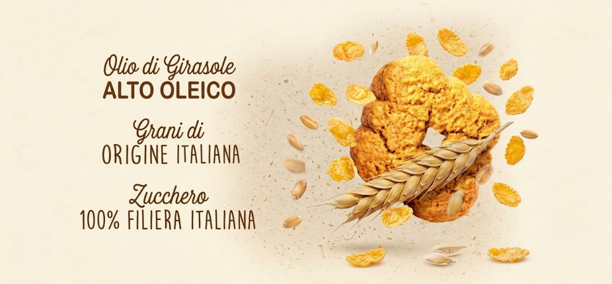 Rombi con farina e fiocchi di mais