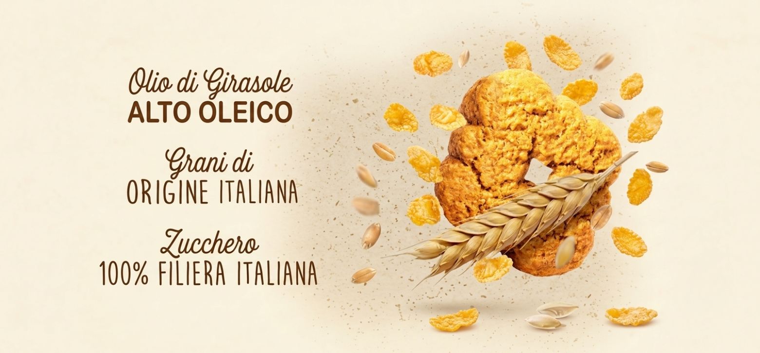 Rombi con farina e fiocchi di mais